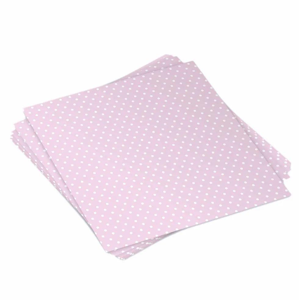 Pack 20 servilletas rosas con lunares