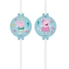 Pajitas de Papel Peppa Pig 4 ud