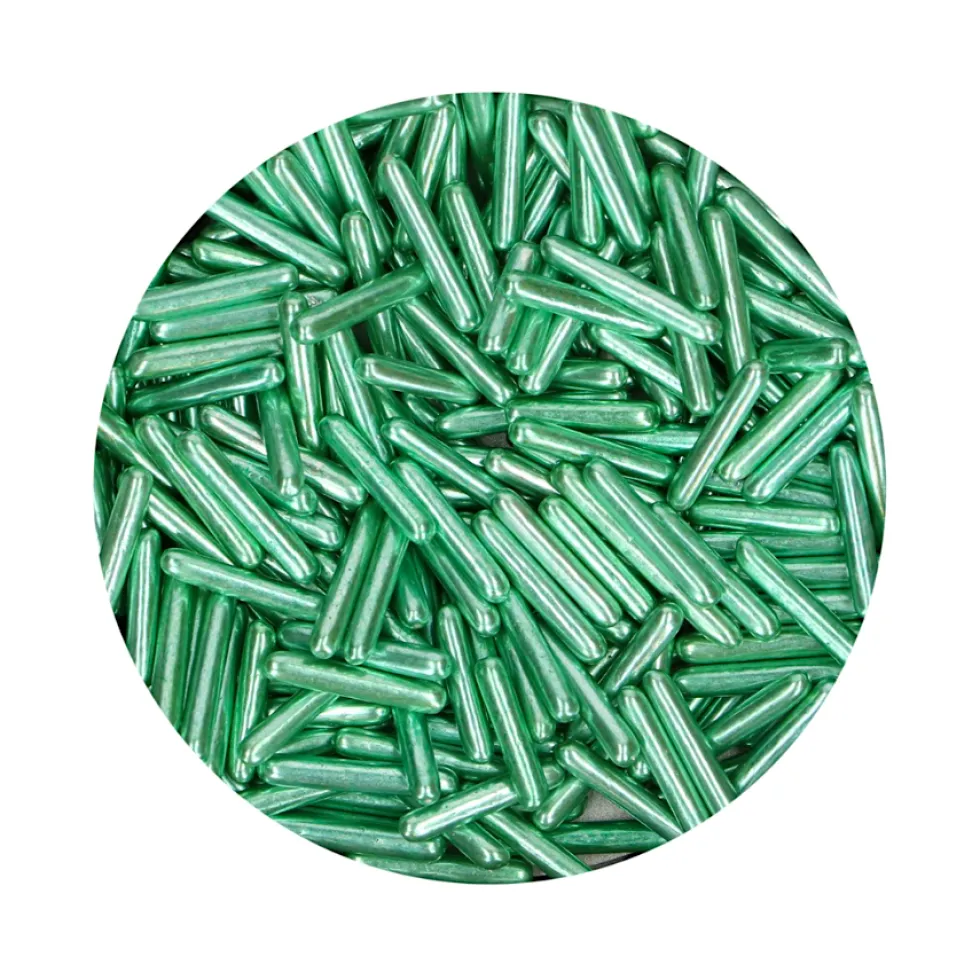 Palitos de Azúcar XL Verde Metalizado 70 gr - Funcakes