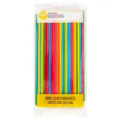 Palitos de Colores para Piruletas 20 cm - 100 ud - Wilton
