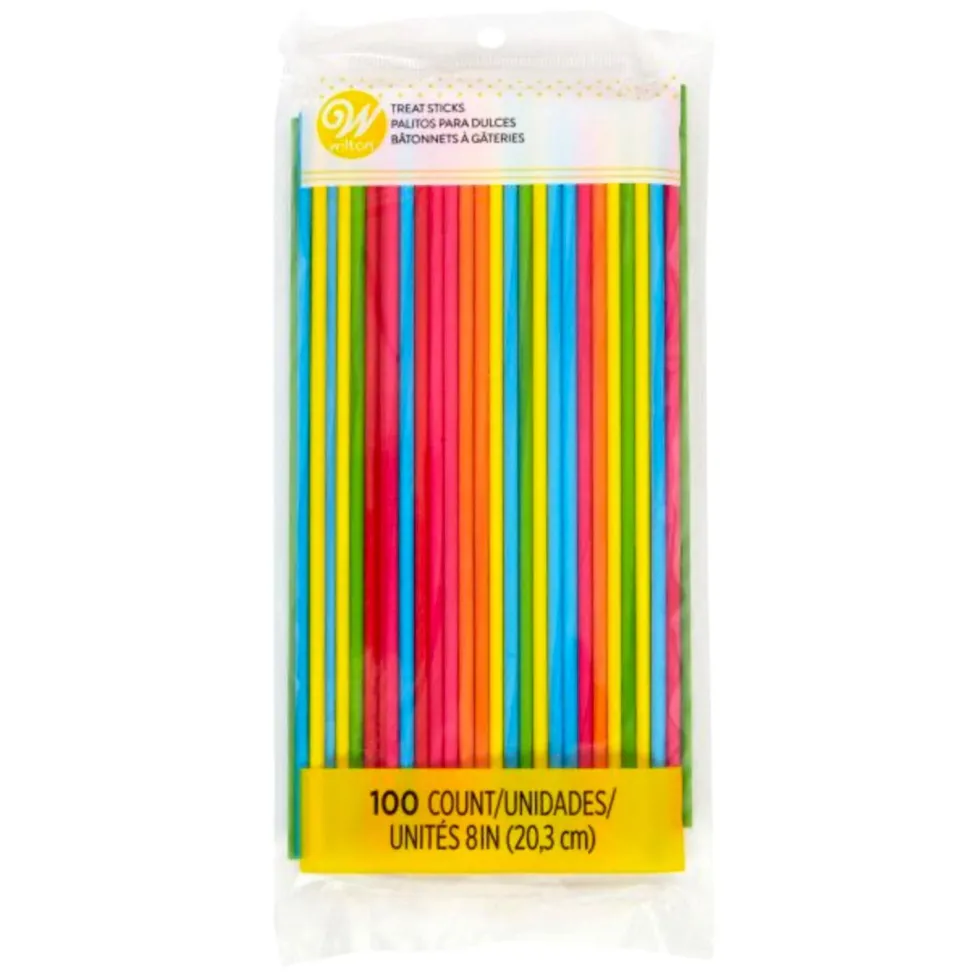 Palitos de Colores para Piruletas 20 cm - 100 ud - Wilton