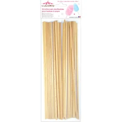 Palitos de Madera para Algodón de Azúcar 20 ud - Scrapcooking