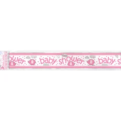 Pancarta Baby Shower Elefante Rosa