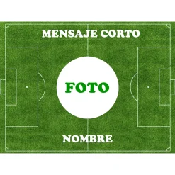 Papel Comestible Campo de Fútbol A4 con Foto y Mensaje Personalizados