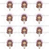 Papel Comestible 6 cm Comunión Niña Castaña Modelo Z