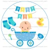 Papel de Azúcar Baby Boy 20 cm