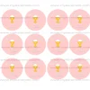 Papel de Azúcar Comunión Cáliz Rosa 6 cm