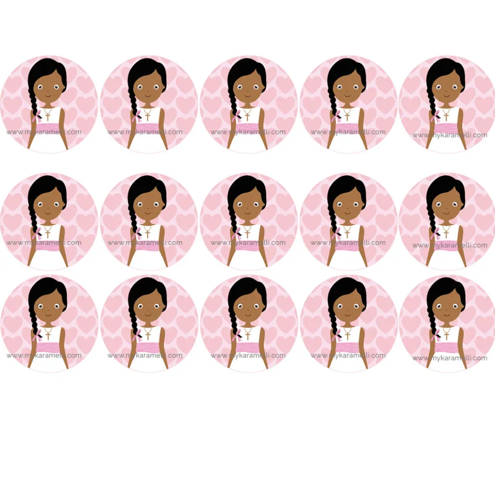 Papel de Azúcar Comunión Niña Modelo P 5 cm