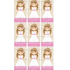 Papel de Azúcar Comunión Niña Modelo G Rectangular