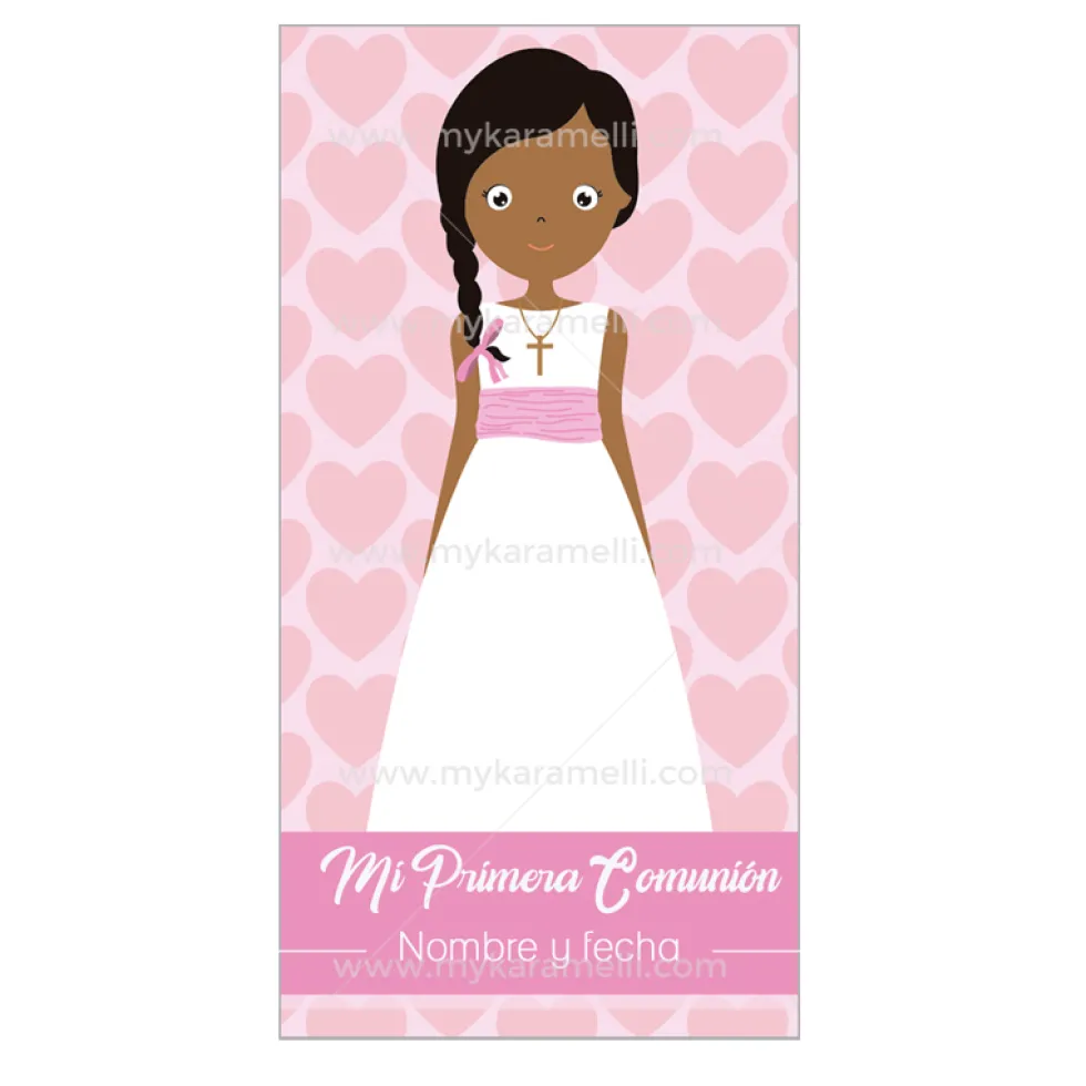Papel de Azúcar Comunión Niña Modelo P Rectangular
