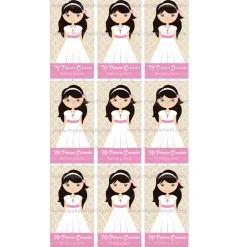 Papel de Azúcar Comunión Niña Modelo E Rectangular