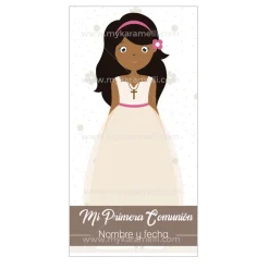 Papel de Azúcar Comunión Niña Modelo L Rectangular