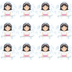 Papel de Azúcar Comunión Niña Modelo A 6 cm