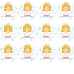 Papel de Azúcar Comunión Niña Modelo B 6 cm