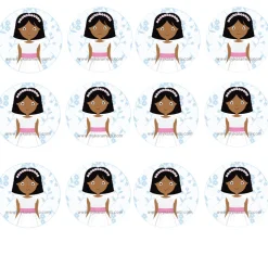 Papel de Azúcar Comunión Niña Modelo D 6 cm