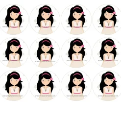 Papel de Azúcar Comunión Niña Modelo I 6 cm