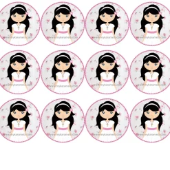 Papel de Azúcar Comunión Niña Modelo Q 6 cm
