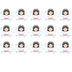 Papel de Azúcar Comunión Niña Modelo A 5 cm