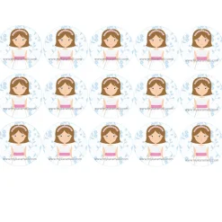 Papel de Azúcar Comunión Niña Modelo C 5 cm