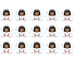 Papel de Azúcar Comunión Niña Modelo D 5 cm
