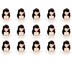 Papel de Azúcar Comunión Niña Modelo I 5 cm