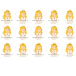Papel de Azúcar Comunión Niña Modelo J 5 cm