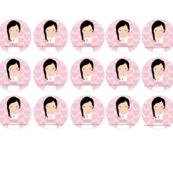 Papel de Azúcar Comunión Niña Modelo M 5 cm