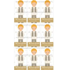Papel de Azúcar Comunión Niño Modelo N Rectangular