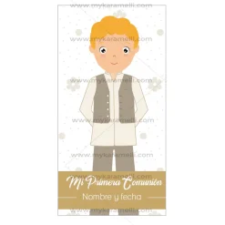 Papel de Azúcar Comunión Niño Modelo N Rectangular