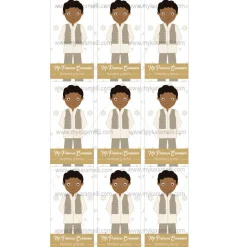 Papel de Azúcar Comunión Niño Modelo P Rectangular