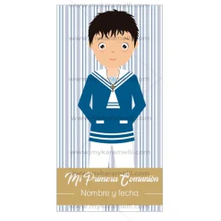 Papel de Azúcar Comunión Niño Modelo A Rectangular