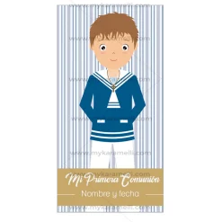 Papel de Azúcar Comunión Niño Modelo C Rectangular