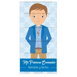 Papel de Azúcar Comunión Niño Modelo G Rectangular