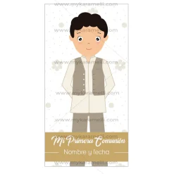 Papel de Azúcar Comunión Niño Modelo M Rectangular