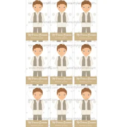 Papel de Azúcar Comunión Niño Modelo O Rectangular