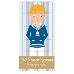Papel de Azúcar Comunión Niño Modelo B Rectangular