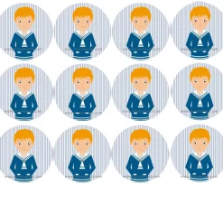 Papel de Azúcar Comunión Niño Modelo B 6 cm