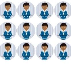 Papel de Azúcar Comunión Niño Modelo D 6 cm