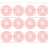 Papel de Azúcar Comunión Paloma Rosa 6 cm