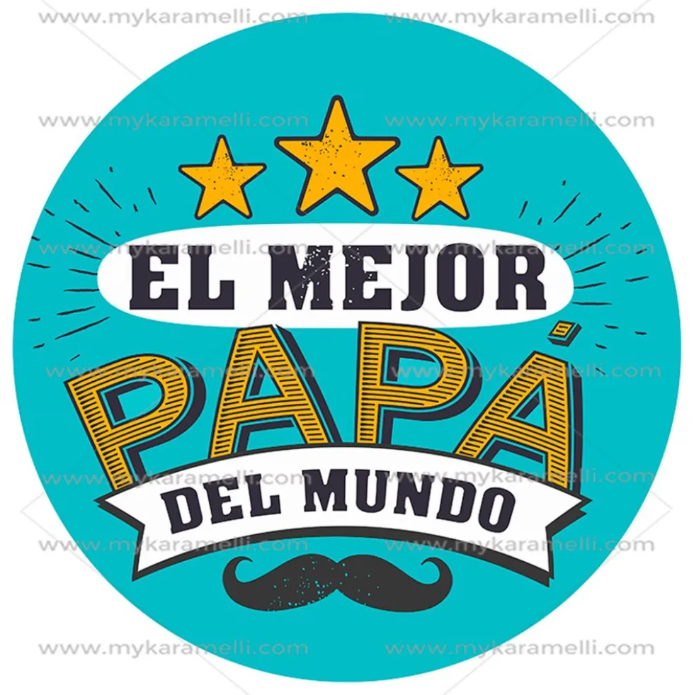 Papel de Azúcar Día del Padre Modelo A 20 cm