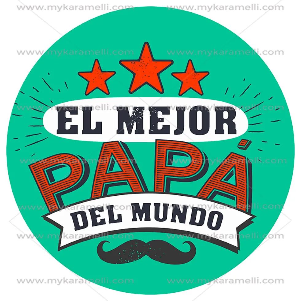 Papel de Azúcar Día del Padre modelo B 20 cm
