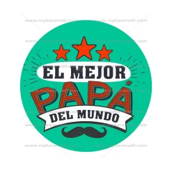 Papel de Azúcar Día del Padre modelo B 15 cm