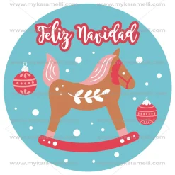 Papel de Azúcar Navidad Modelo C 20 cm