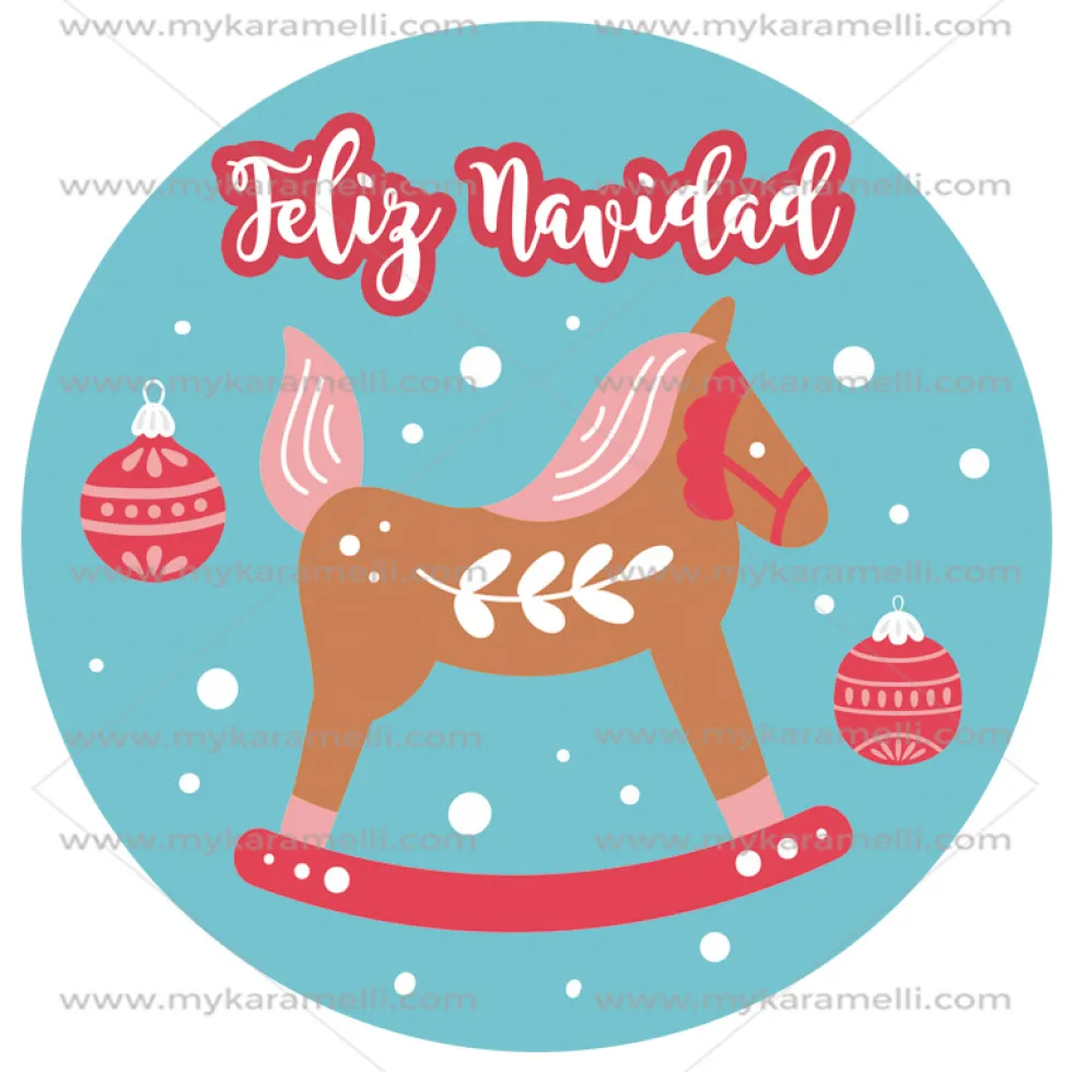 Papel de Azúcar Navidad Modelo C 20 cm