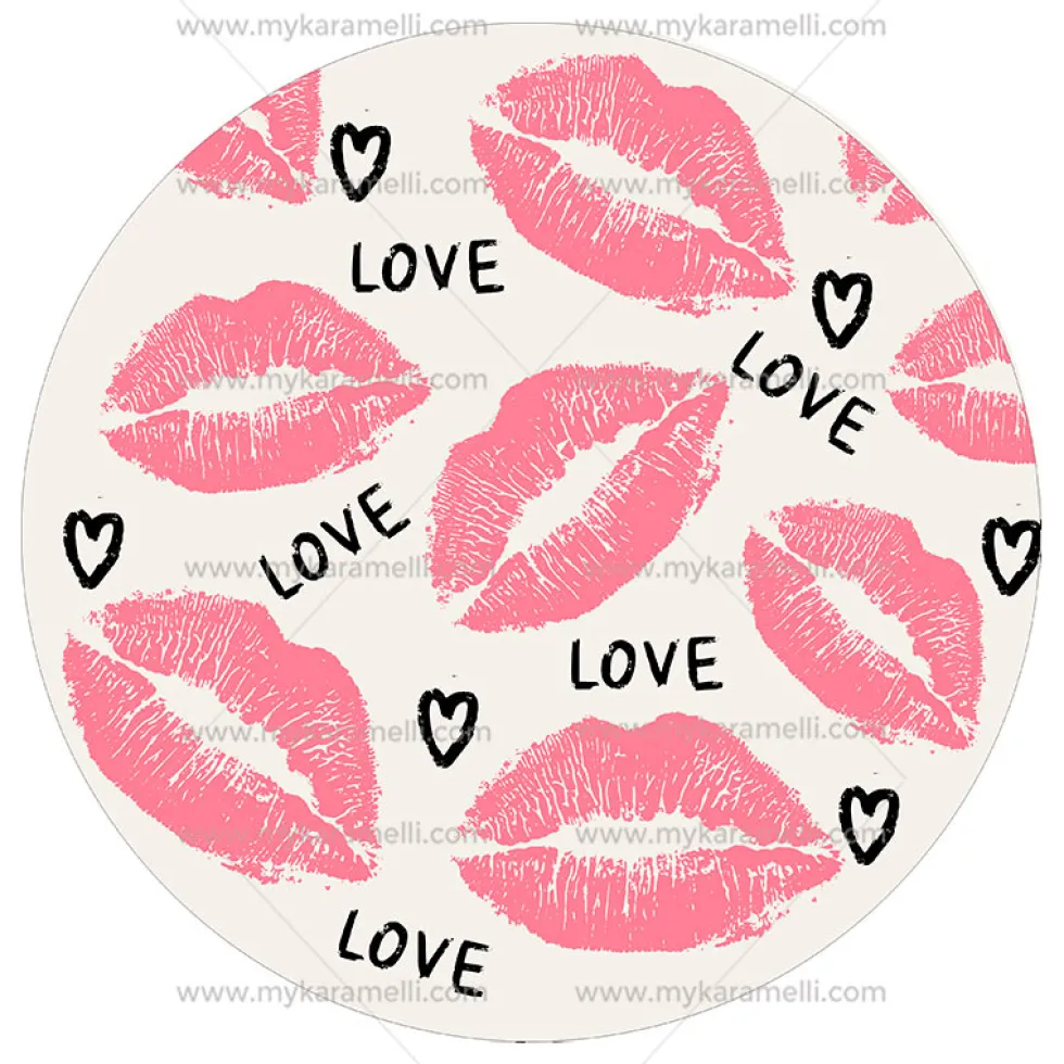 Papel de Azúcar San Valentín Modelo B 20 cm