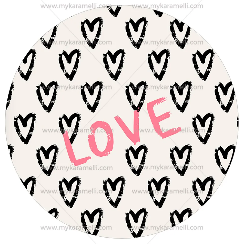 Papel de Azúcar San Valentín Modelo F 20 cm