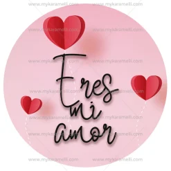 Papel de Azúcar San Valentín Modelo Eres mi amor 20 cm