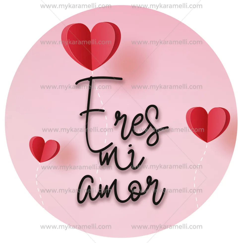 Papel de Azúcar San Valentín Modelo Eres mi amor 20 cm