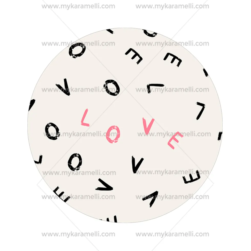 Papel de Azúcar San Valentín Modelo C 15 cm