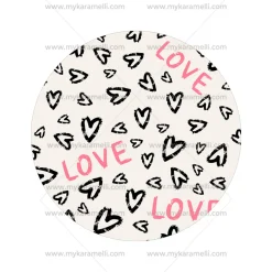 Papel de Azúcar San Valentín Modelo D 15 cm